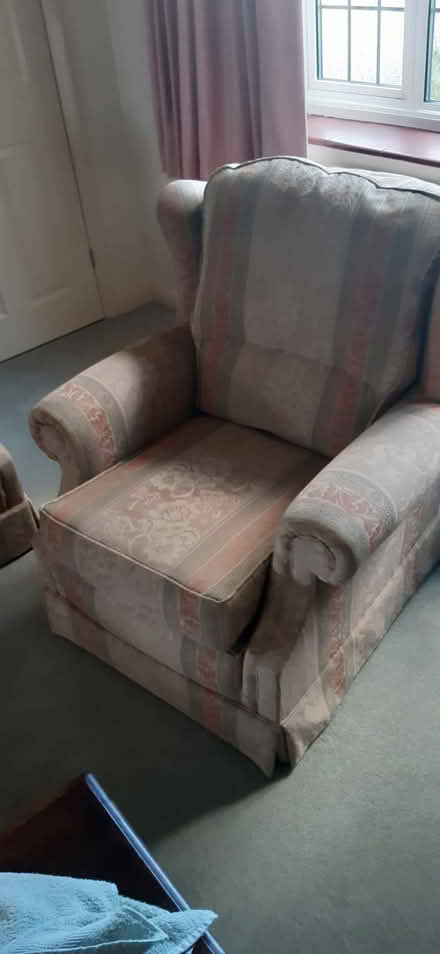Photo of free 3 seater sofa and 2 armchairs (Godstone) #3