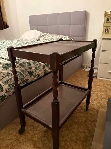 Photo of free Wooden trolley on wheels (Lymm) #2