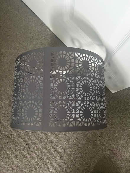 Photo of free Two grey lampshades (Earith PE28) #1