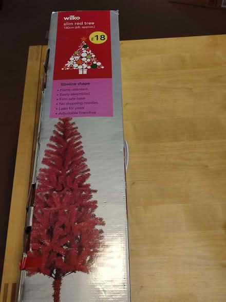 Photo of free Artificial Christmas Tree (red) (Southcourt HP21) #1