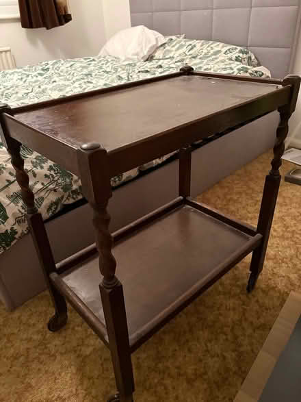 Photo of free Wooden trolley on wheels (Lymm) #1
