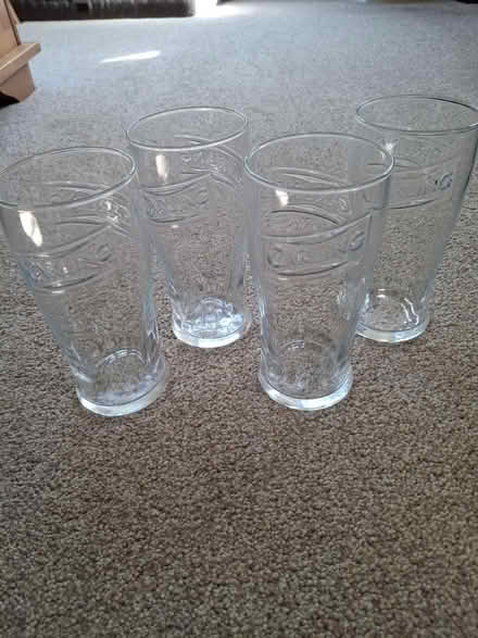 Photo of free 4x lager pint glasses (carling) (Horley, RH6) #1