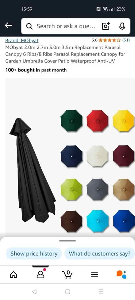 Photo of free Parasol cover (Aldershot GU12) #1