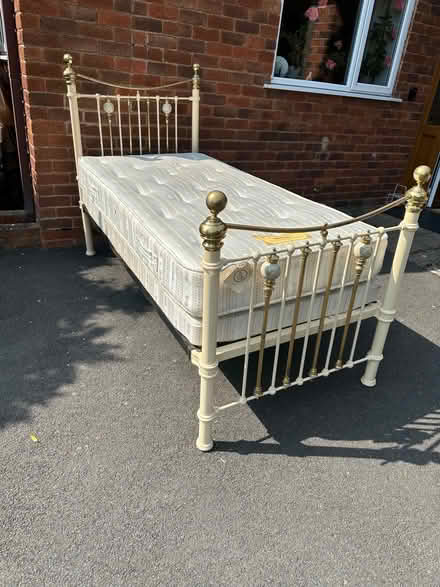 Photo of free Seventh Heaven Bed with antique brass bedstead (Ludlow SY8) #4