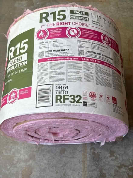 Photo of free R15 Faced Insulation - 12.5 feet (New Market, Md Lake Linganore) #1