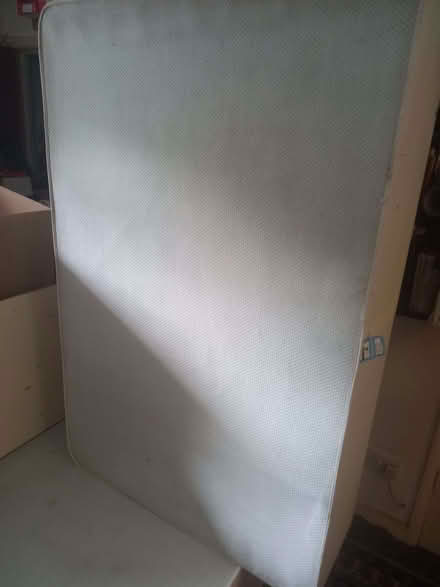 Photo of free Two part divan bed base, white two drawers, queen size. (Lewes BN7) #1