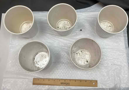 Photo of free Small White Ceramic Pots - Holders (Newport Beach (Eastbluff)) #3