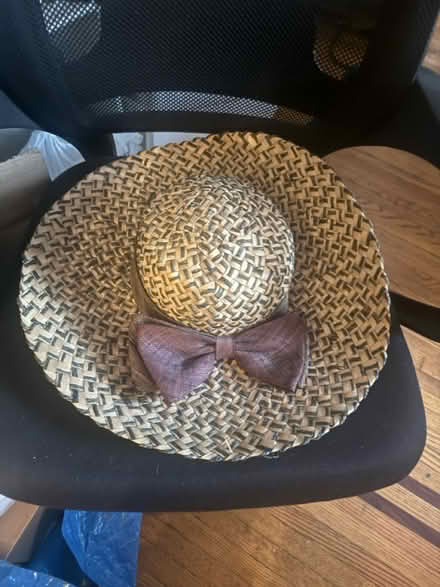 Photo of free Straw hat with bow (Kensington, Brooklyn) #1