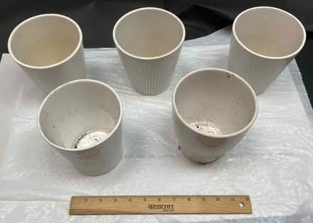 Photo of free Small White Ceramic Pots - Holders (Newport Beach (Eastbluff)) #2