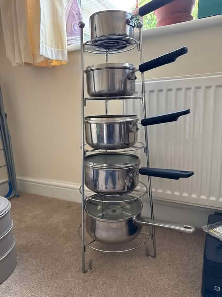 Photo of free Pan set with rack (Kingsteignton) #1