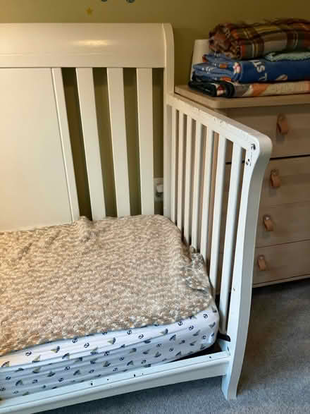Photo of free White Crib with Mattress (Annandale) #3
