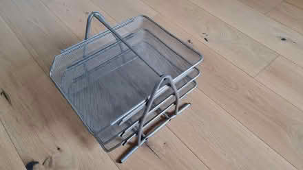 Photo of free 3-Tier Metal Mesh Desk Organiser (Barnt Green B45) #1