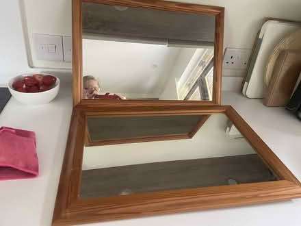 Photo of free 2 pine framed mirrors (Warsash, SO31) #1