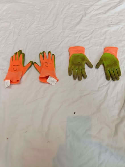 Photo of free 2 pairs kids gardening gloves (Gleneagles area, Wboro NN8) #1