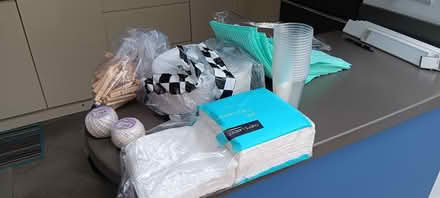Photo of free Plates cups napkins dishcloths (West Greenwich SE10) #2
