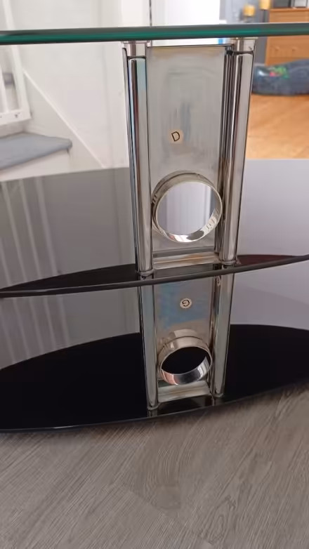Photo of free Black Glass TV Stand (HX2 Halifax) #4