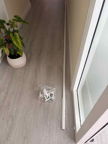 Photo of free 3.8m white curtain rail for hooked curtains (Currie EH14) #1