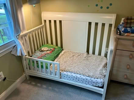 Photo of free White Crib with Mattress (Annandale) #2