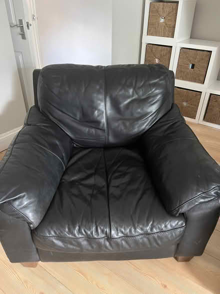 Photo of free Three Piece Suite - black leather (IP2) #3