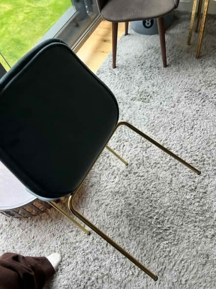 Photo of free John Lewis blue velvet chair (Lauriston EH3) #3