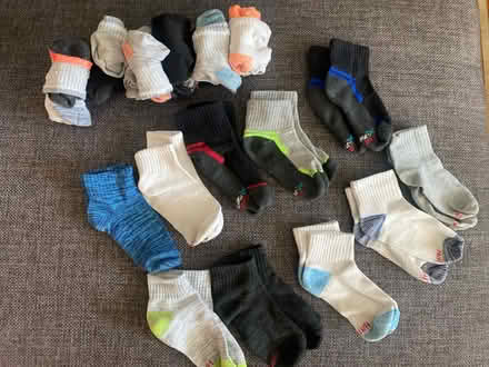 Photo of free 22 pairs boys Hanes socks size M (Skokie) #1