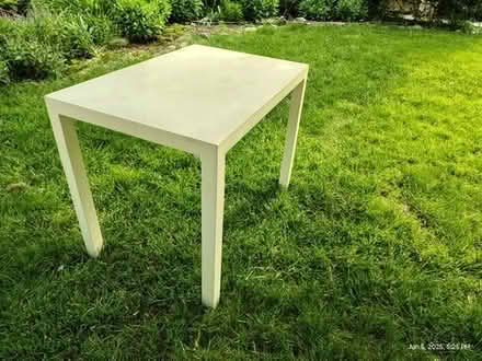 Photo of free mid-century modern parson's table (side table)--white #2