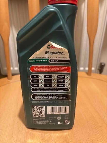 Photo of free Castrol Magnatec 5W-40 Fully Synthetic -1lt - UNOPENED (Lemsford AL8) #2