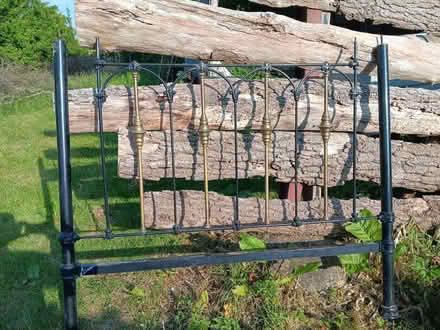 Photo of free Metal bedframe brass details (Pant SY10) #1