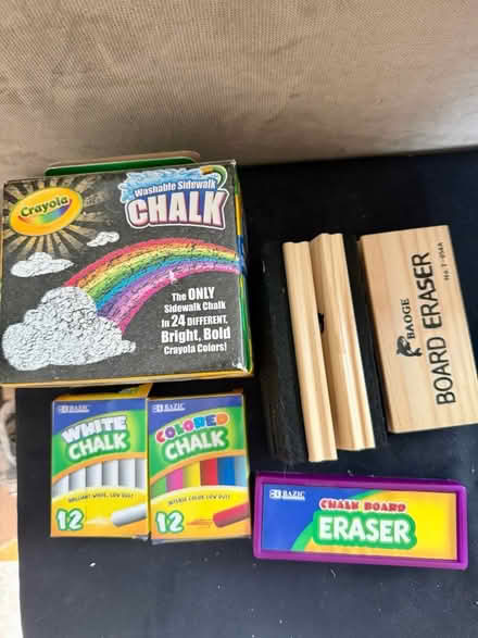 Photo of free Assorted chalk and accessories (Newtonville) #1