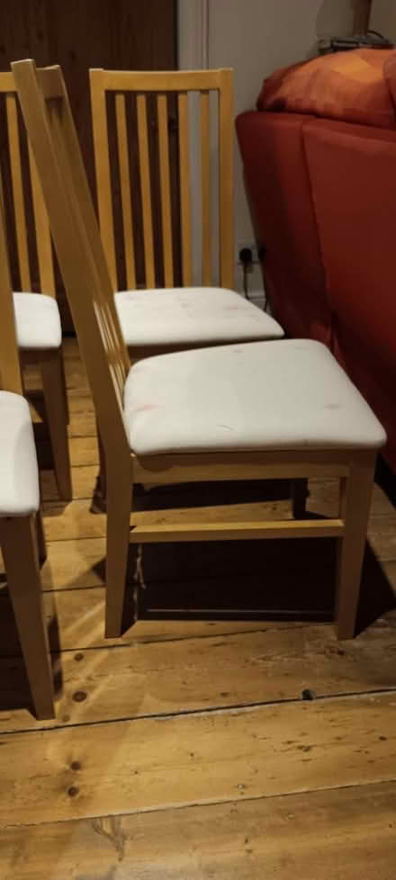 Photo of free 4 wooden dining chairs (West Greenwich SE10) #3