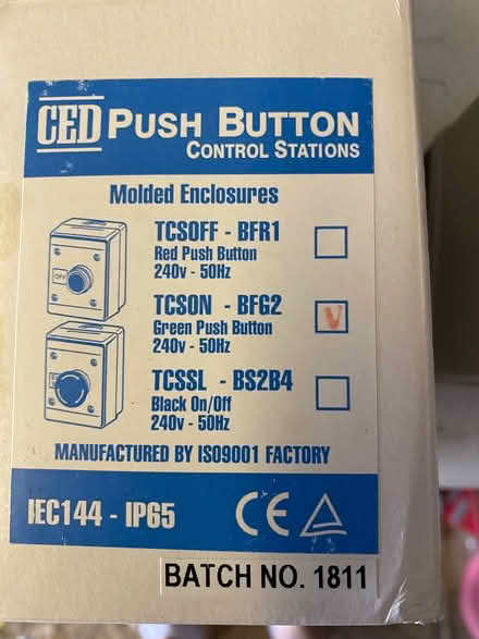 Photo of free 240 volt power button (Havant PO9) #2