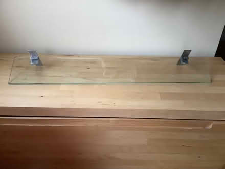 Photo of free Glass shelf 12 x 80cm with brackets (Lower Weston) #2