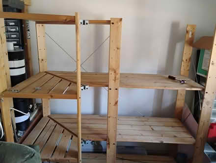 Photo of free Ikea wood shelving (Fremont/Greenwood) #3