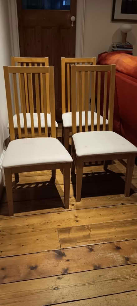 Photo of free 4 wooden dining chairs (West Greenwich SE10) #1