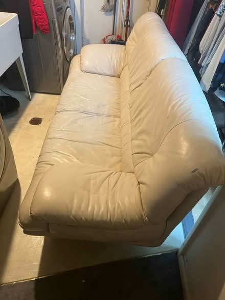Photo of free Real Leather Couch (North Springfield) #1