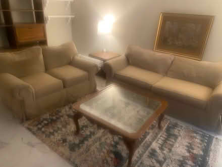 Photo of free 2 beige sofas: love seats (Fairfield NJ) #2
