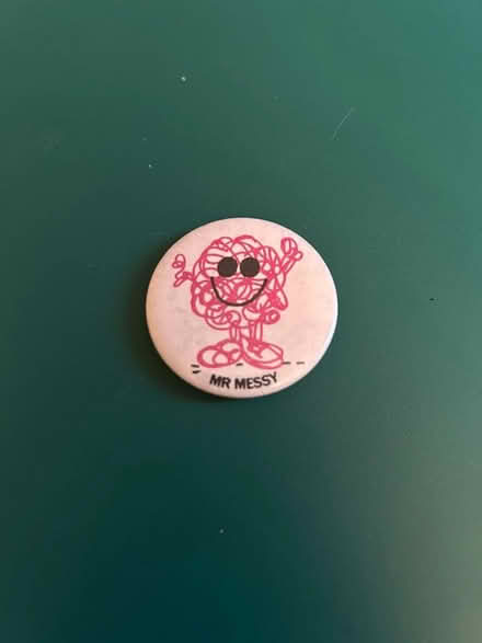 Photo of free Mr messy pin badge (Jennetts park RG12) #1