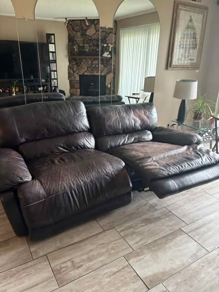 Photo of free Electric leather sofa and love seat (South side) #3