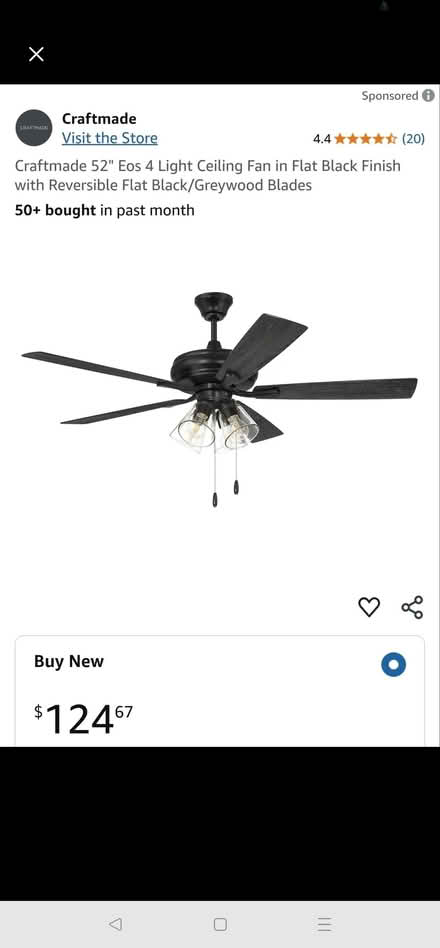 Photo of free Ceiling fan with lights (Lower Queen Anne) #1