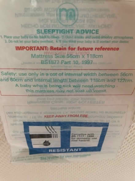 Photo of free 3 Cot mattresses various sizes (Widford CM1) #4