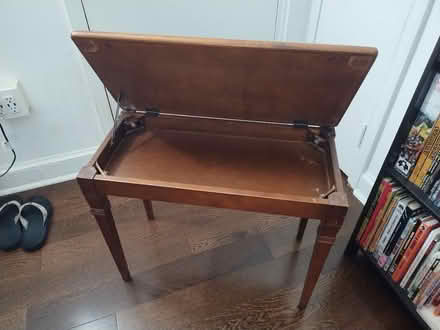 Photo of free Wooden piano bench (Washington DC) #2