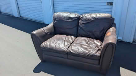 Photo of free Leather 2-Person Couch (San Mateo) #1