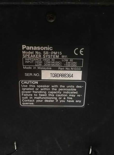 Photo of free Speakers - Panasonic and Logitec (Wollaton NG8) #4