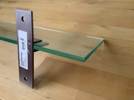 Photo of free Glass shelf 12 x 80cm with brackets (Lower Weston) #1