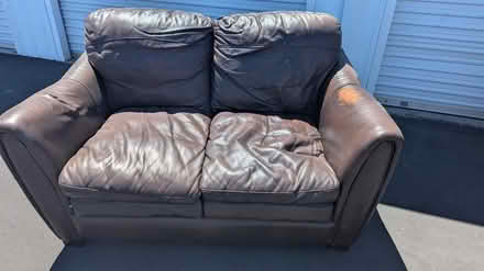 Photo of free Leather 2-Person Couch (San Mateo) #2