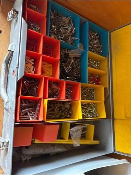 Photo of free Metal box of screws, nails and wall plugs (CO15) #1