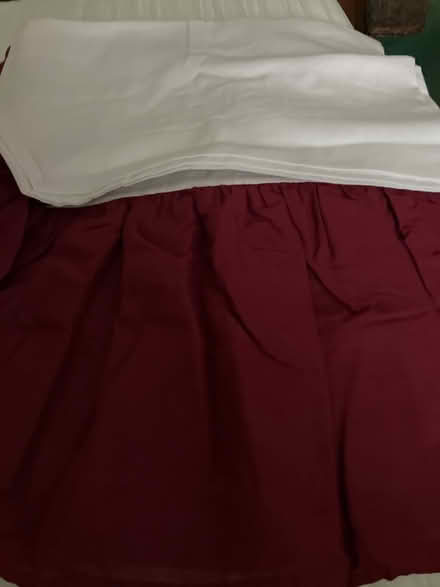 Photo of free Maroon dust ruffle (Bensenville) #1