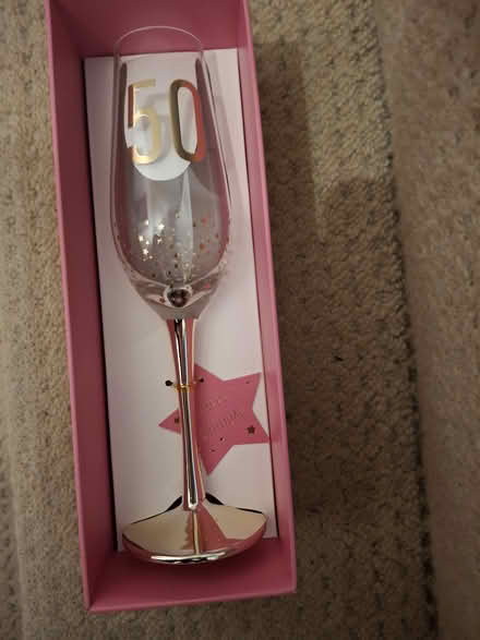 Photo of free 50th birthday glass (Leigh on Mendip, BA3) #1