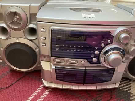 Photo of free Twin cassette, radio and CD player with speakers (Port of Wisbech PE13) #1