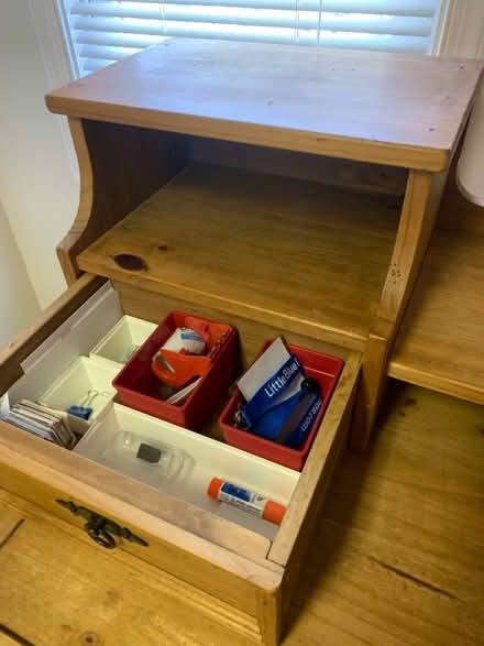 Photo of free Desk, File Cabinet, and Shelf Set (Cottageville, South Brunswick) #3